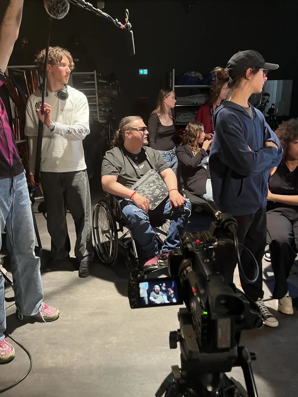 Tournage d'un court-métrage en studio