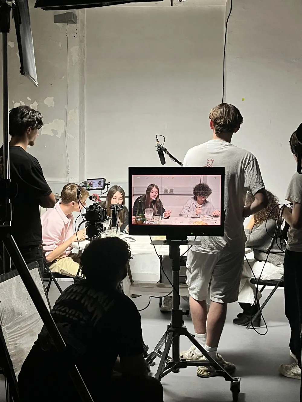 Plateau de tournage installé en studio